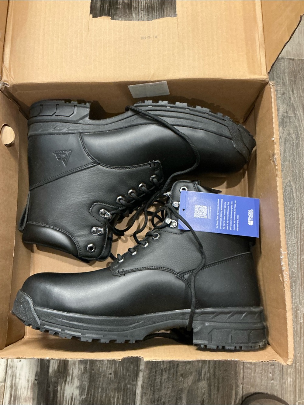 Shoes For Crews Men's Black Lace-Up Work Boot Size 12 - Picture 16 of 16